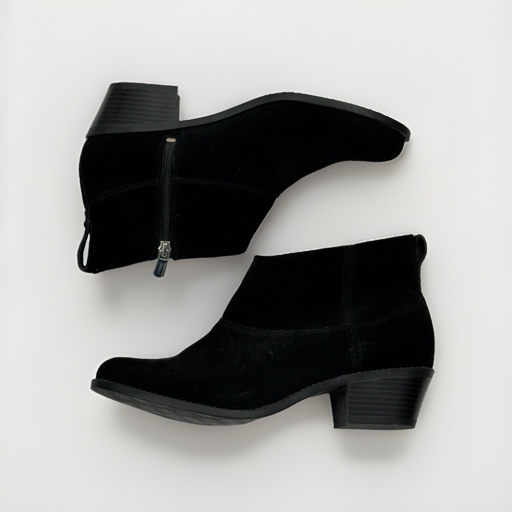 Vionic Zadie Ankle Boots Booties Shoes Womens Size 9 Black Suede Orthotic